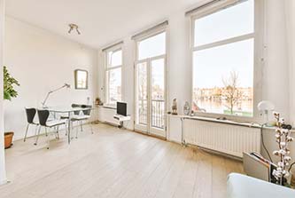 interior of modern workplace at home