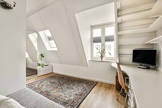 interior of modern workplace at home